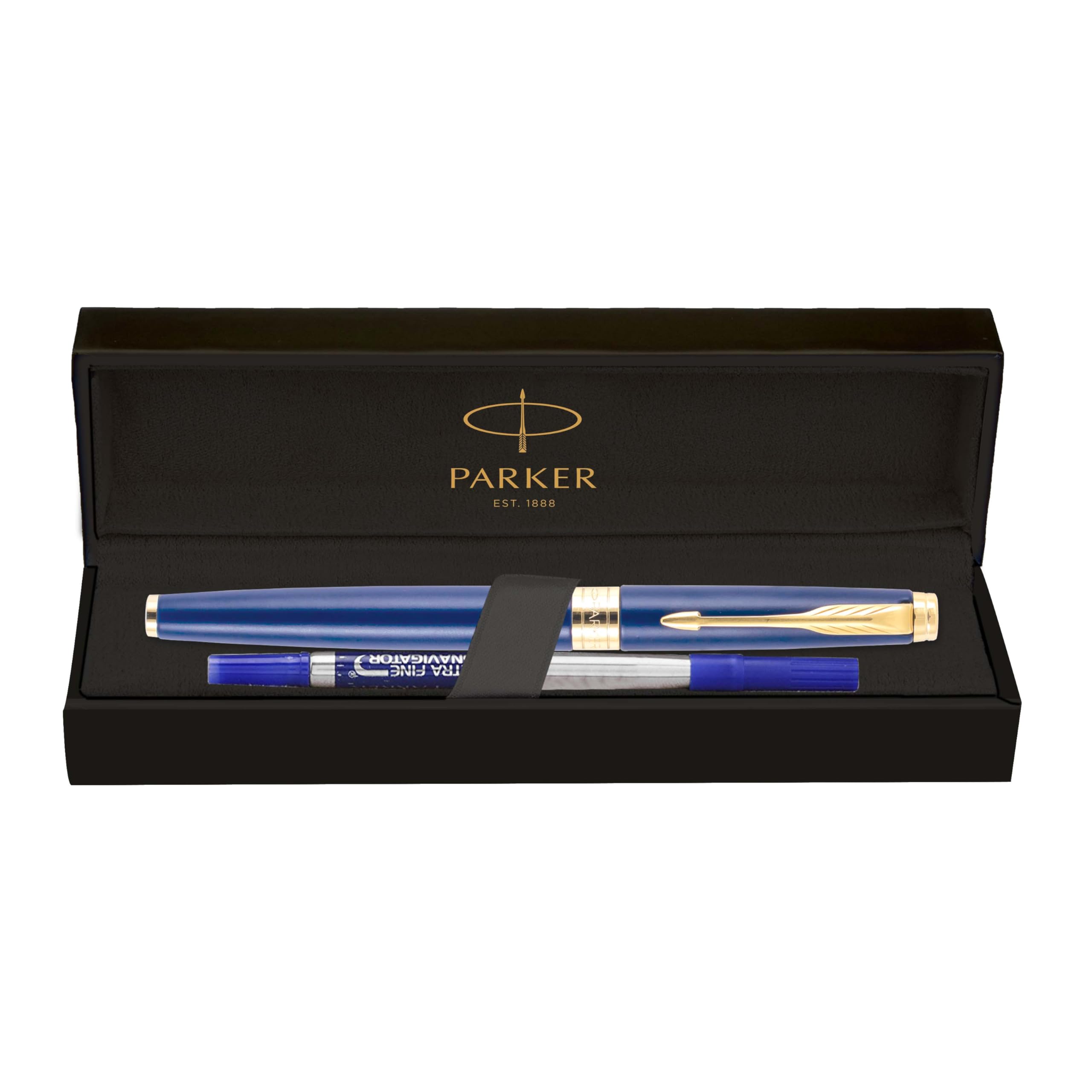 Aster Matte Blue |Gold Trim |Roller Ball Pen