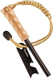 Ferro Rod Fire Starter, Survival Flint and Steel Fire Starter Kit for Hiking, Bushcraft,Camping Essentials Gear, Emergency Supplies - Ideal Gift for Explorers