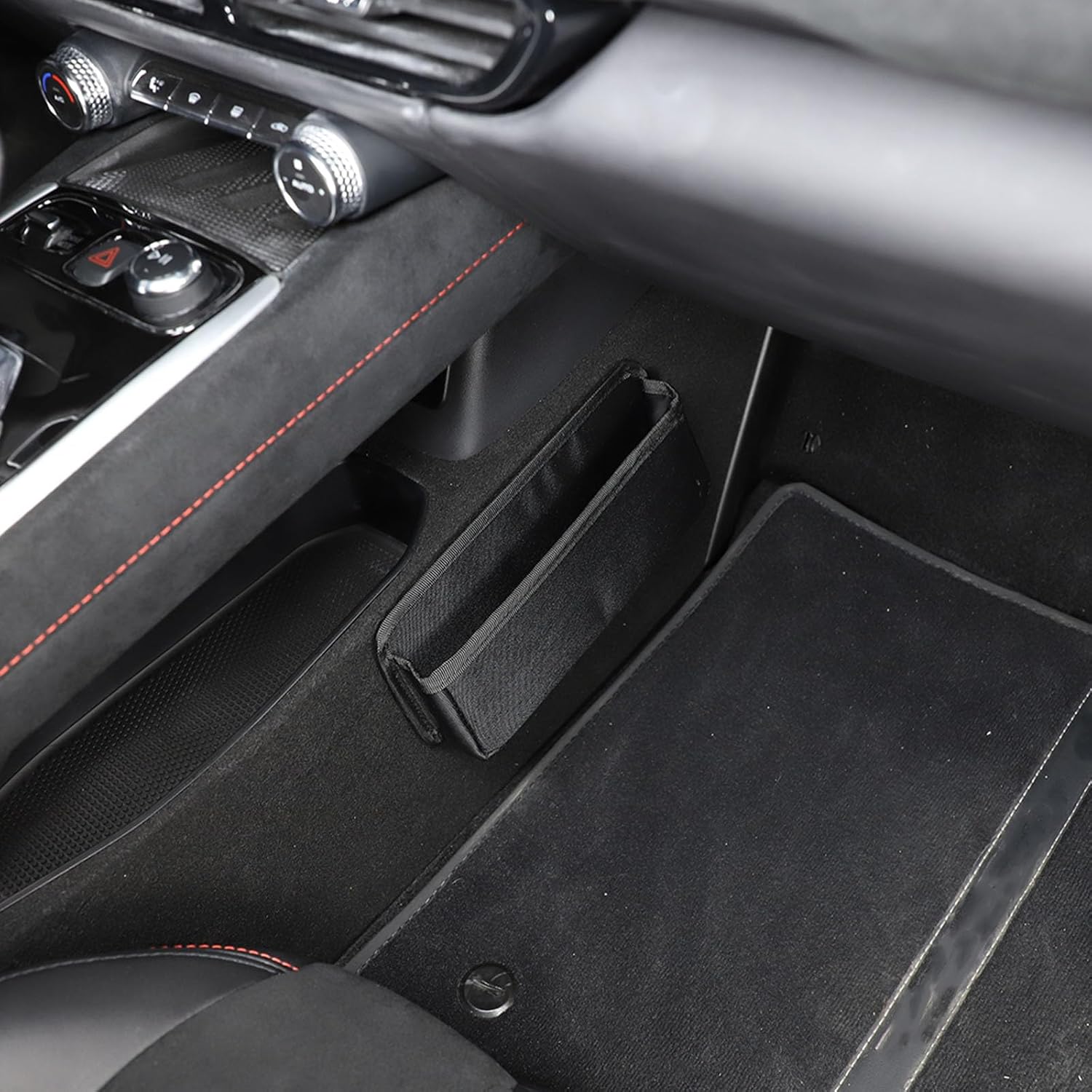 Car Center Console Side Hanging Storage Bag Compatible with Lotus Emira 2022-2024, Gear Shift Console Side Storage Organizer Bag, Shifter Storage Box Accessories (2pcs)