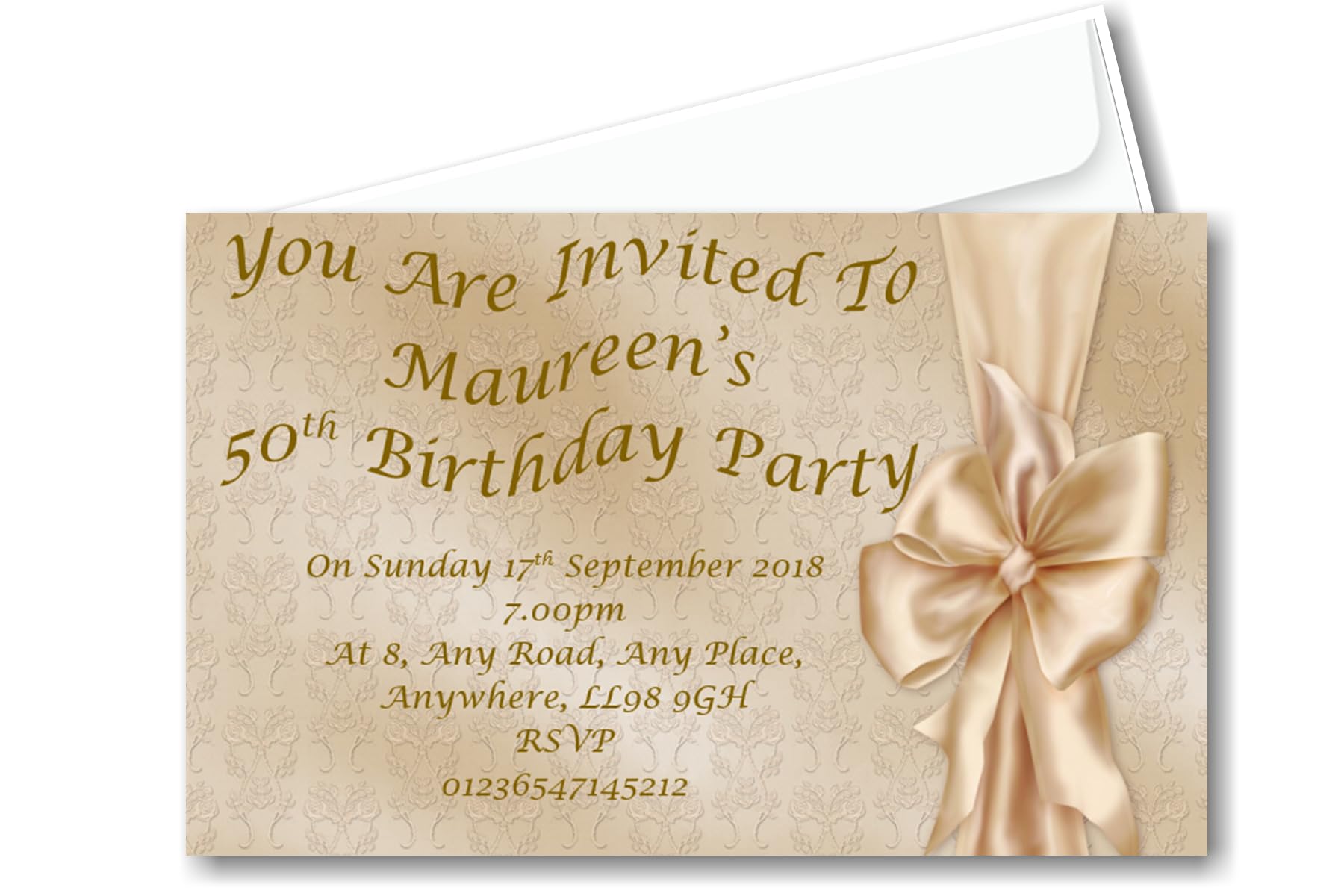 Personalised Birthday Invitations with Envelopes – Custom Party Invites – Pack of 30 - Any Age 16th 18th 21st 30th 40th 50th 60th 70th 80th – Surprise Party Option Available L11