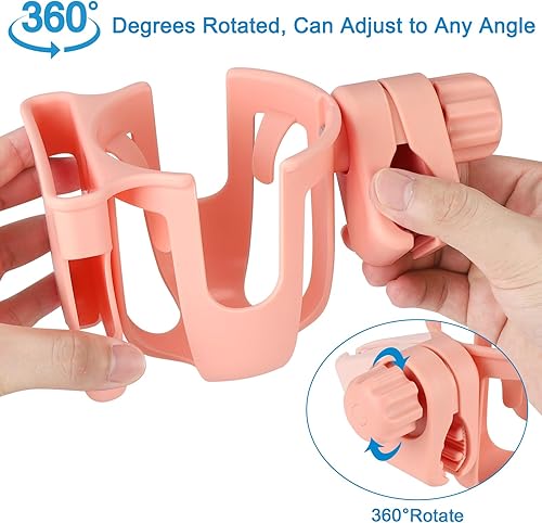 Miniatura 6 de Accmor Portavasos 2 en 1 para cochecito con soporte para teléfono, portavasos para bicicleta, soporte universal para teléfono para cochecito,