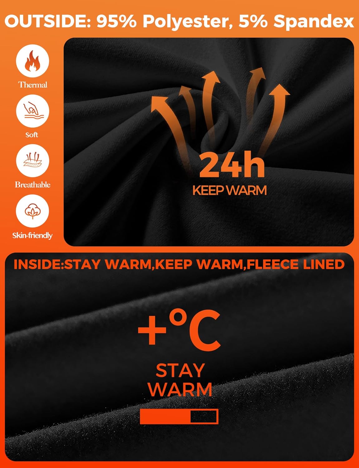 YOGINGO Women's Mock Turtle Neck Long Sleeve Bodysuits Fleece Lined Classic Going Out Body Suits Leotards for Women - Image 5