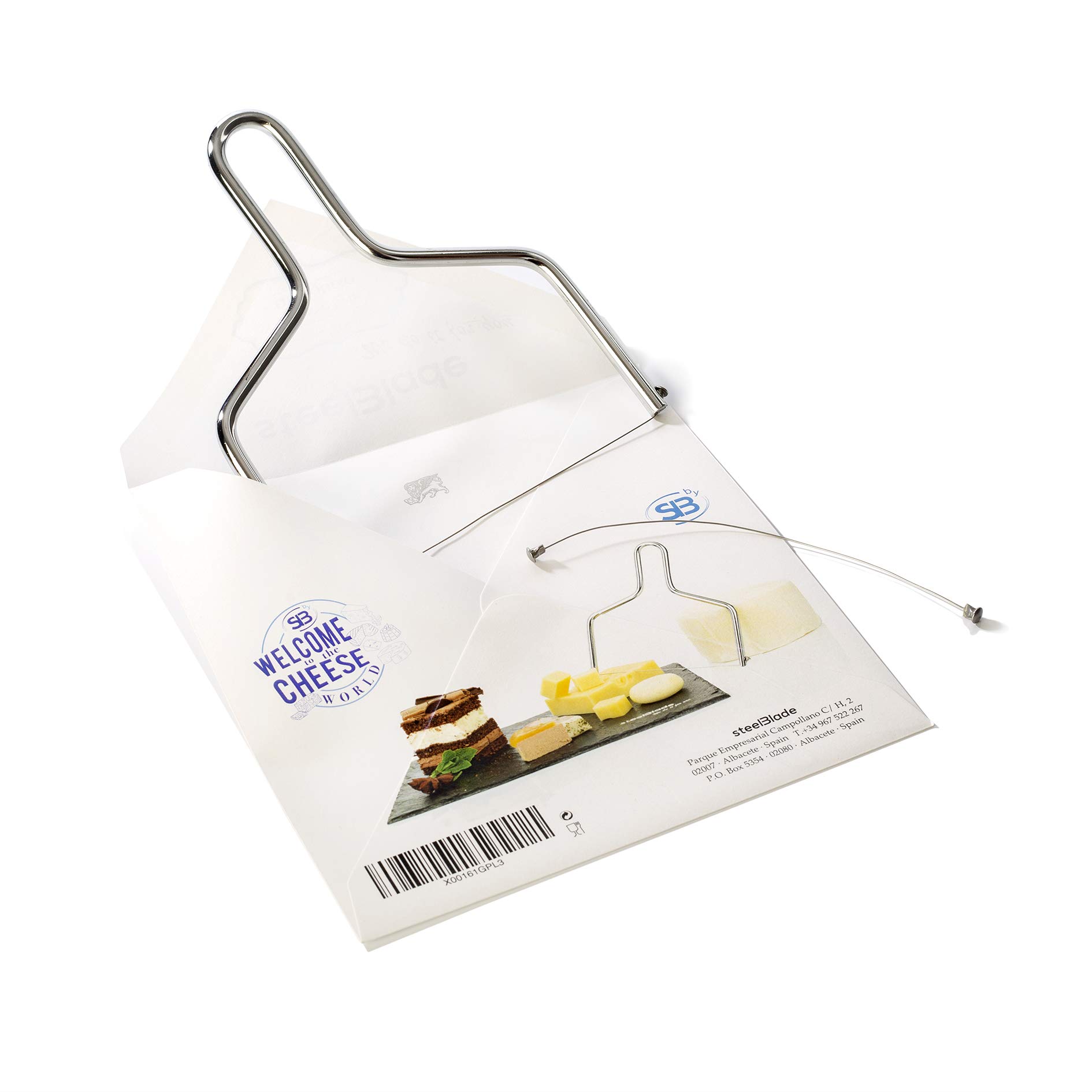 Lira de Queso Acero Inoxidable + Recambio - Cuchillo para Queso, Tartas, Pasteles