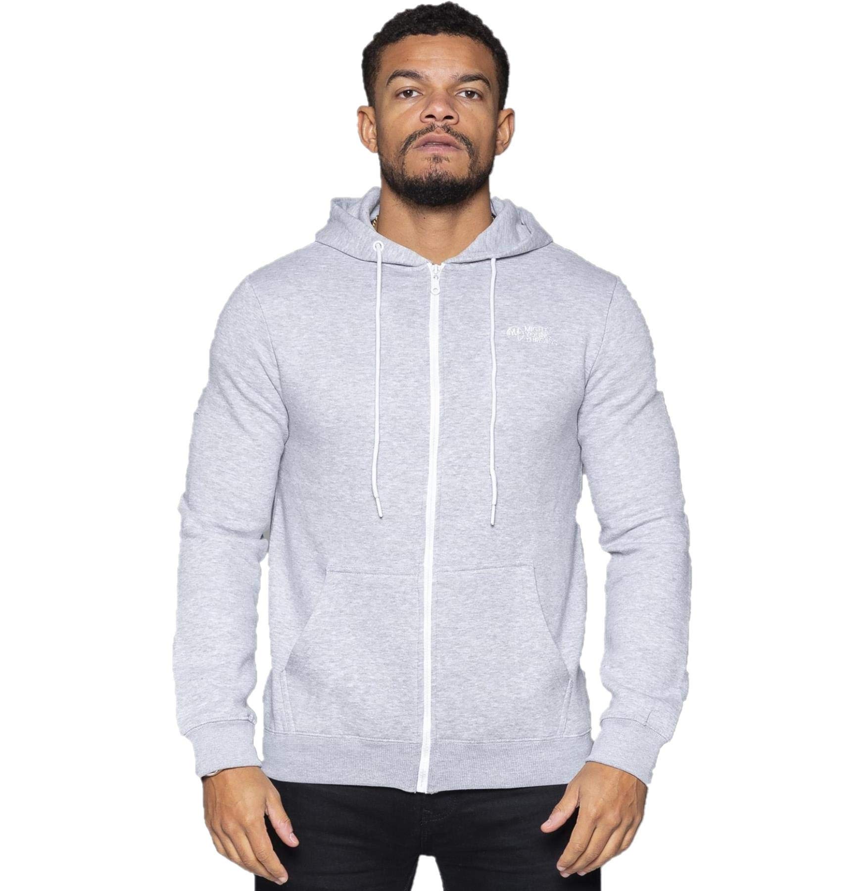 Mighty Young ThreadsMens Fleece Hoodie Hooded Sweatshirt Zip Up Summer Hoody Jacket Top