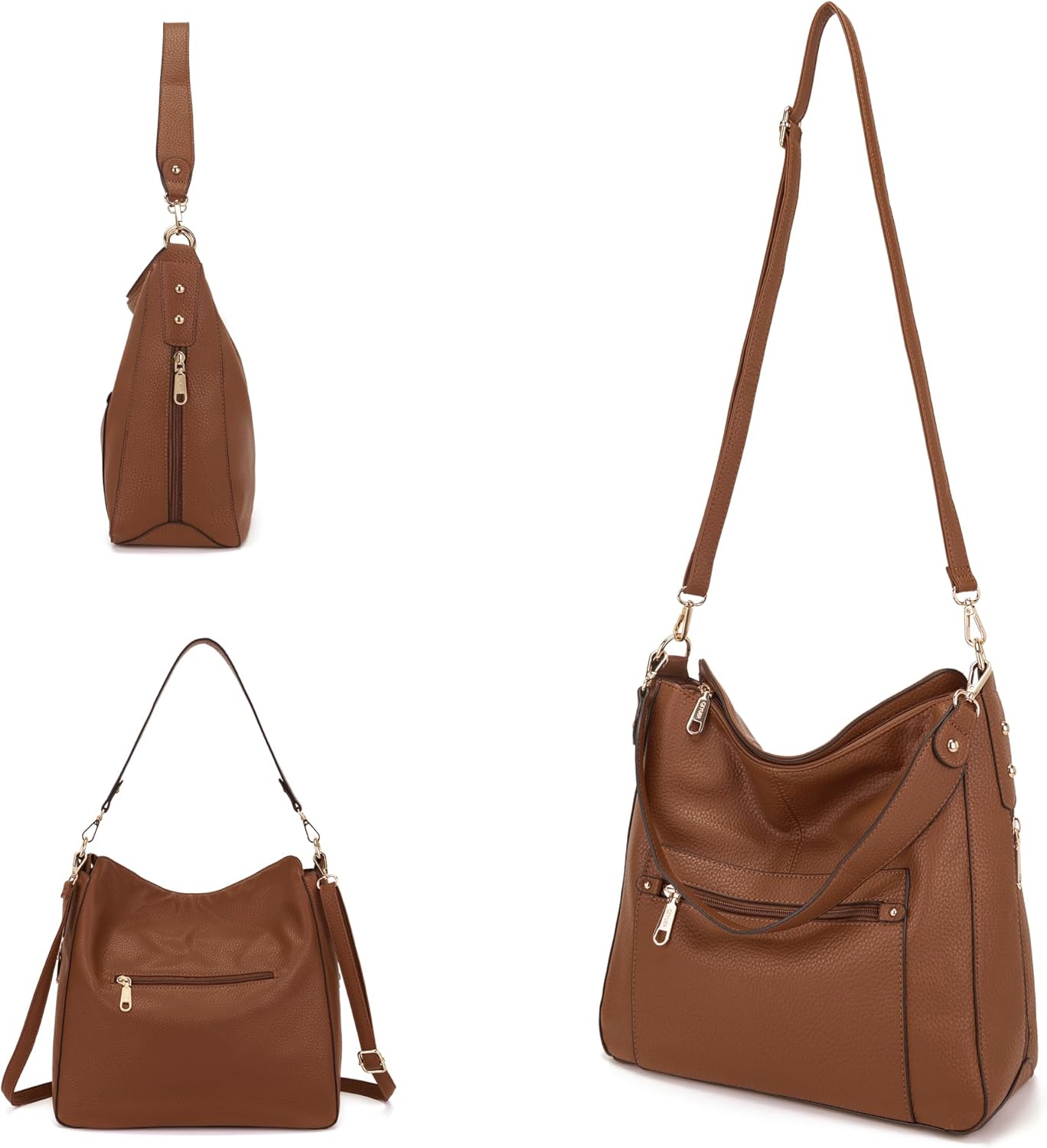 Large Crossbody Purses Set For Women Shoulder Tote Handbags Ladies Hobo Bags With Matching Wallet 4PCS