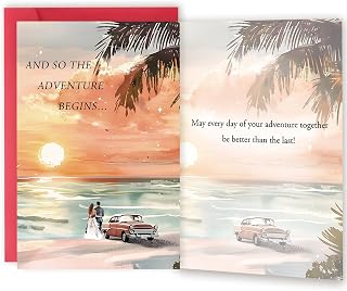 OJsensai Romantic Engagement New Card for Newlyweds, Funny Wedding Gift for Bride and Groom, Wedding Gift from Best Firend Sister Brother, Engagement Card