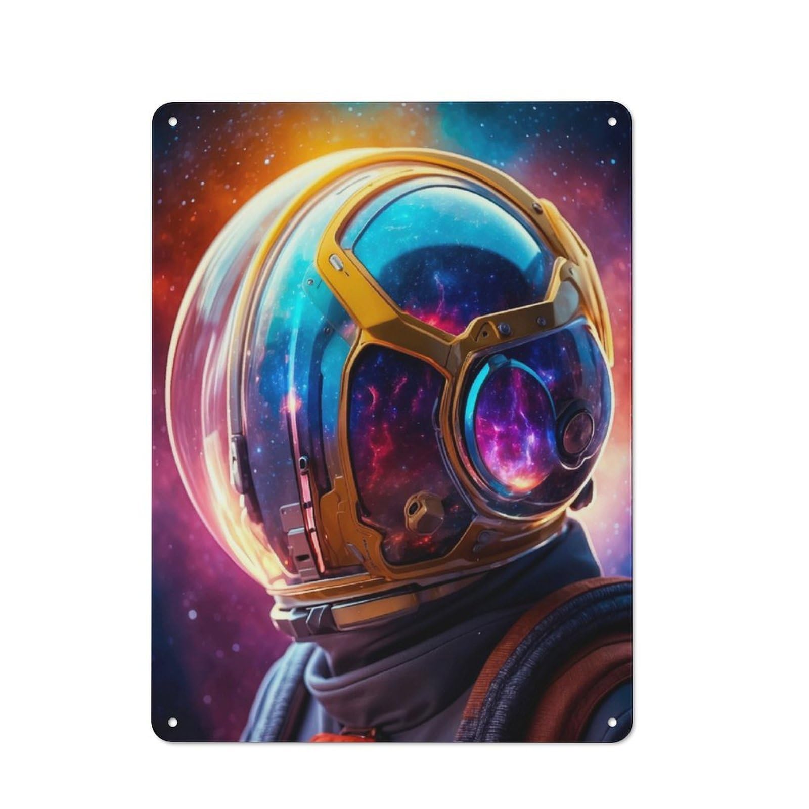 Junmoney Alien Metal Wall Sign 40X30cm Featuring For Café Or Restaurant, For Vintage Wall Decor Fans, For Metal Sign Collectors