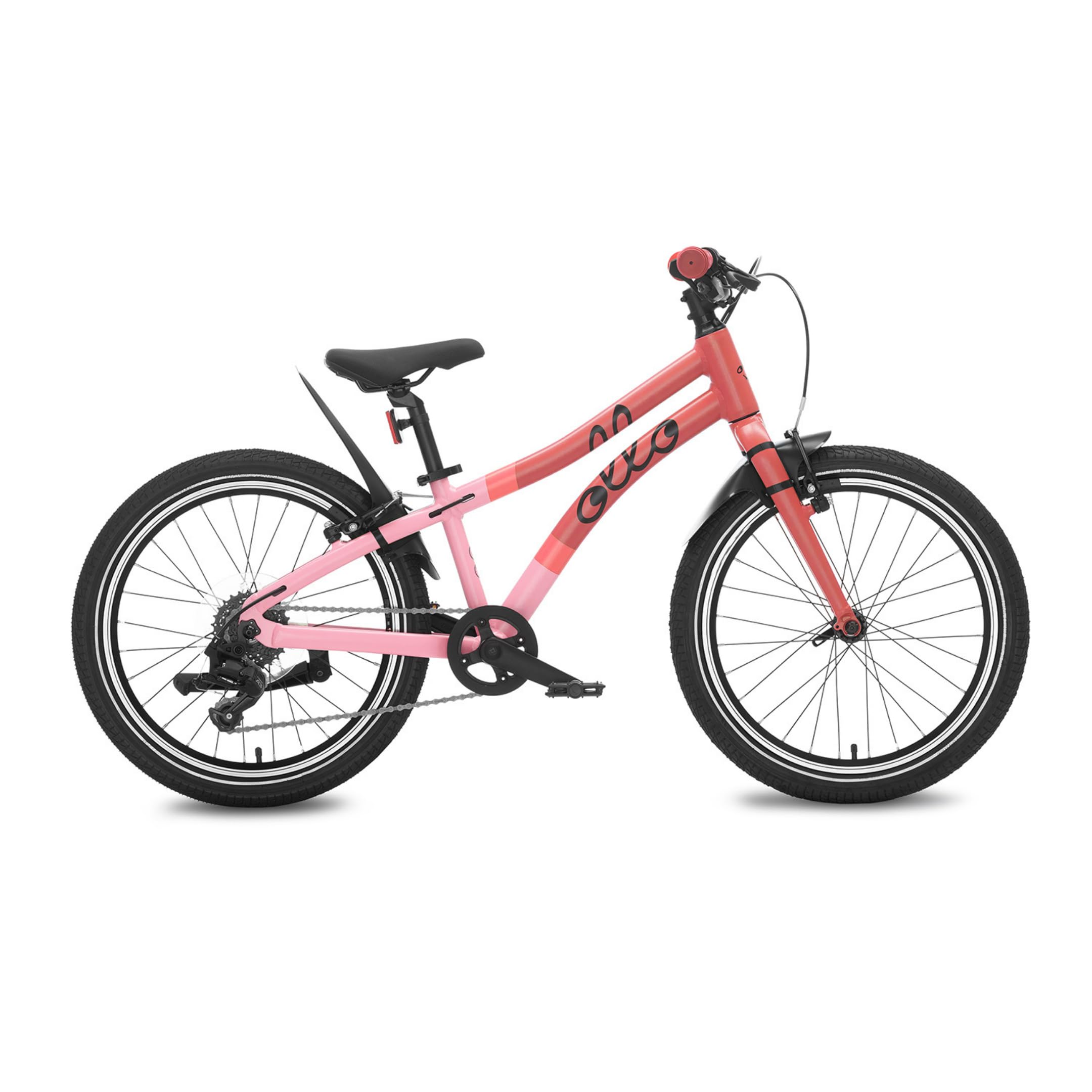Ollo Adventure Bike 20 Zoll Kinderfahrrad ab 6 Jahren - leichtes Kinder Fahrrad für 120-135 cm Körpergröße mit Aluminiumrahmen, 8-Gang-Schaltung, Bremsen, Schutzblechen, Ständer & Gym Bag