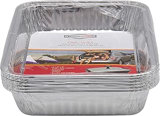 RoadPro Disposable Aluminum Foil Cooking Pans RPSC90696 for use with RoadPro RPSC200 12-Volt Portable Roaster, Silver