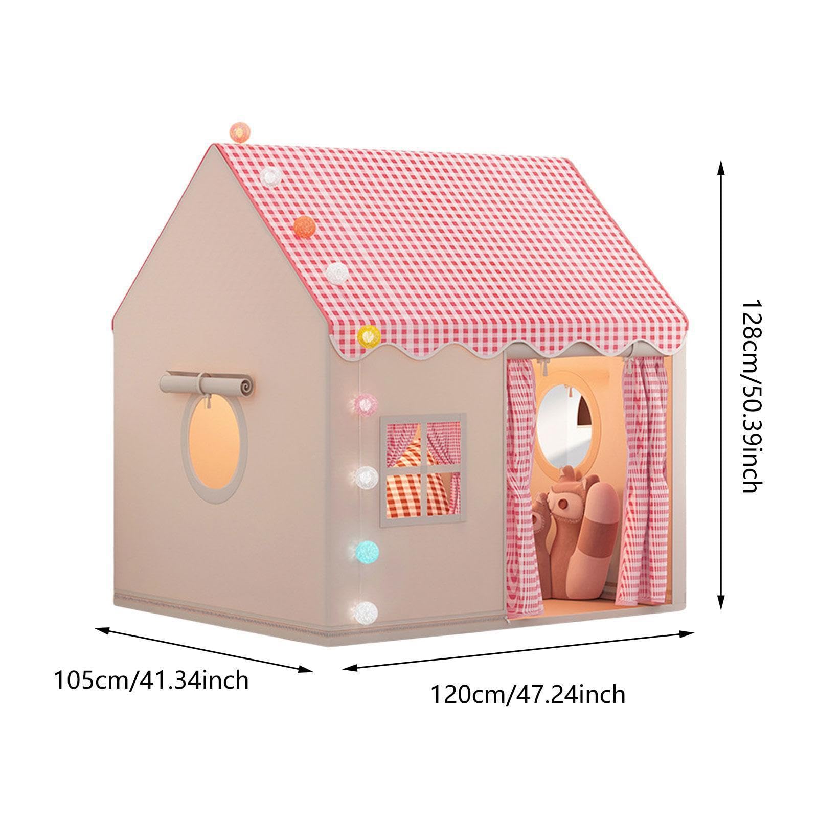 Tenda da gioco per bambini, facile da installare, castello da principessa, struttura robusta, stimola l'immaginazione, gioco di ruolo per bambini, di, Rosso, 120x105x128cm