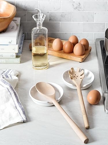 Miniatura 4 de LE TAUCI Soporte de cuchara de cerámica para cocina, soporte de cuchara de 4.8 pulgadas para estufa, soporte de cuchara de café, soporte para