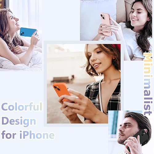 Miniatura 555 de BossKiss Funda compatible con iPhone 14 Pro, silicona mejorada [protección de cámara] [2 protectores de pantalla 9H], forro interior de microfibra
