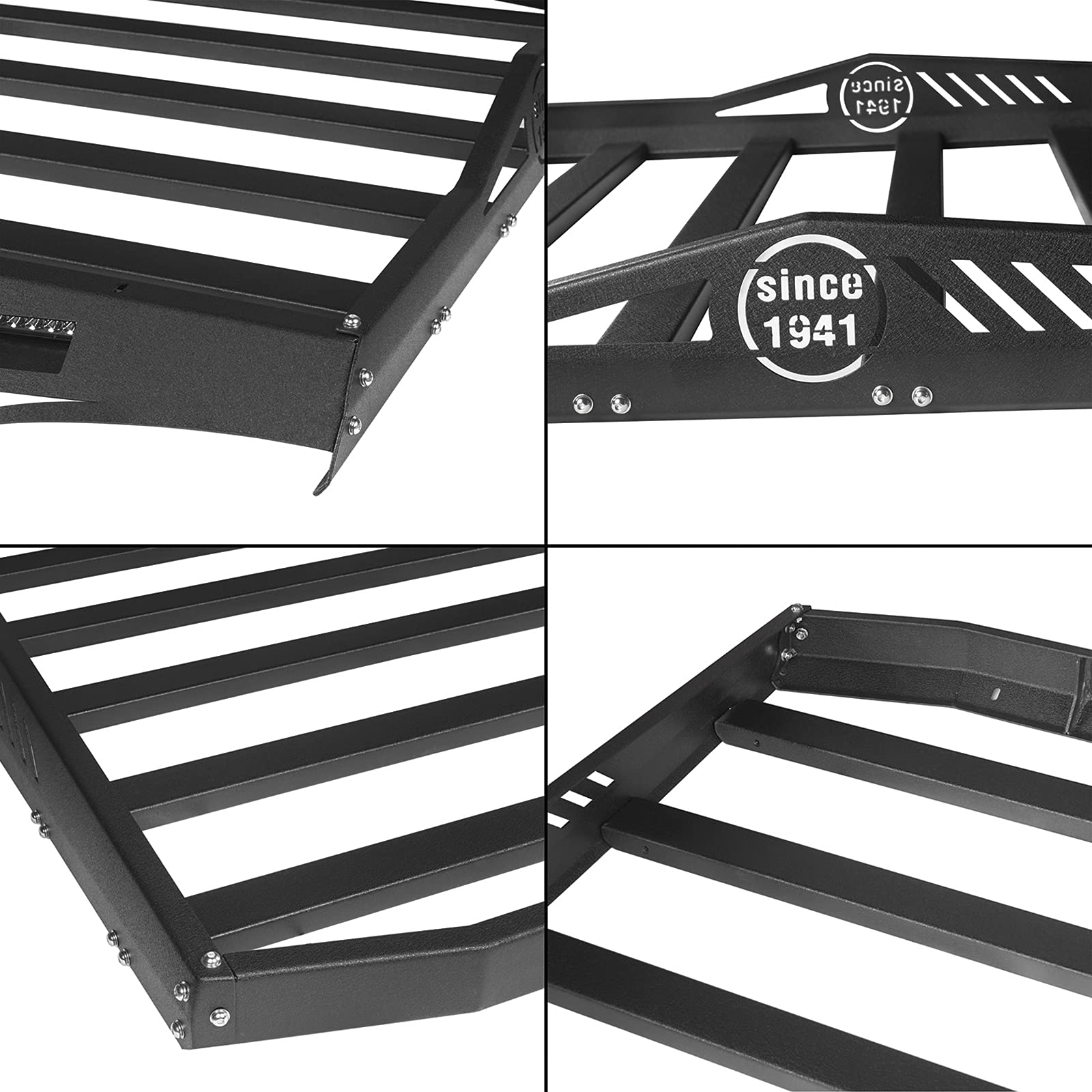 Buy uBox JK Wrangler Roof Rack Cargo Carrier Basket w/ Wind Deflector