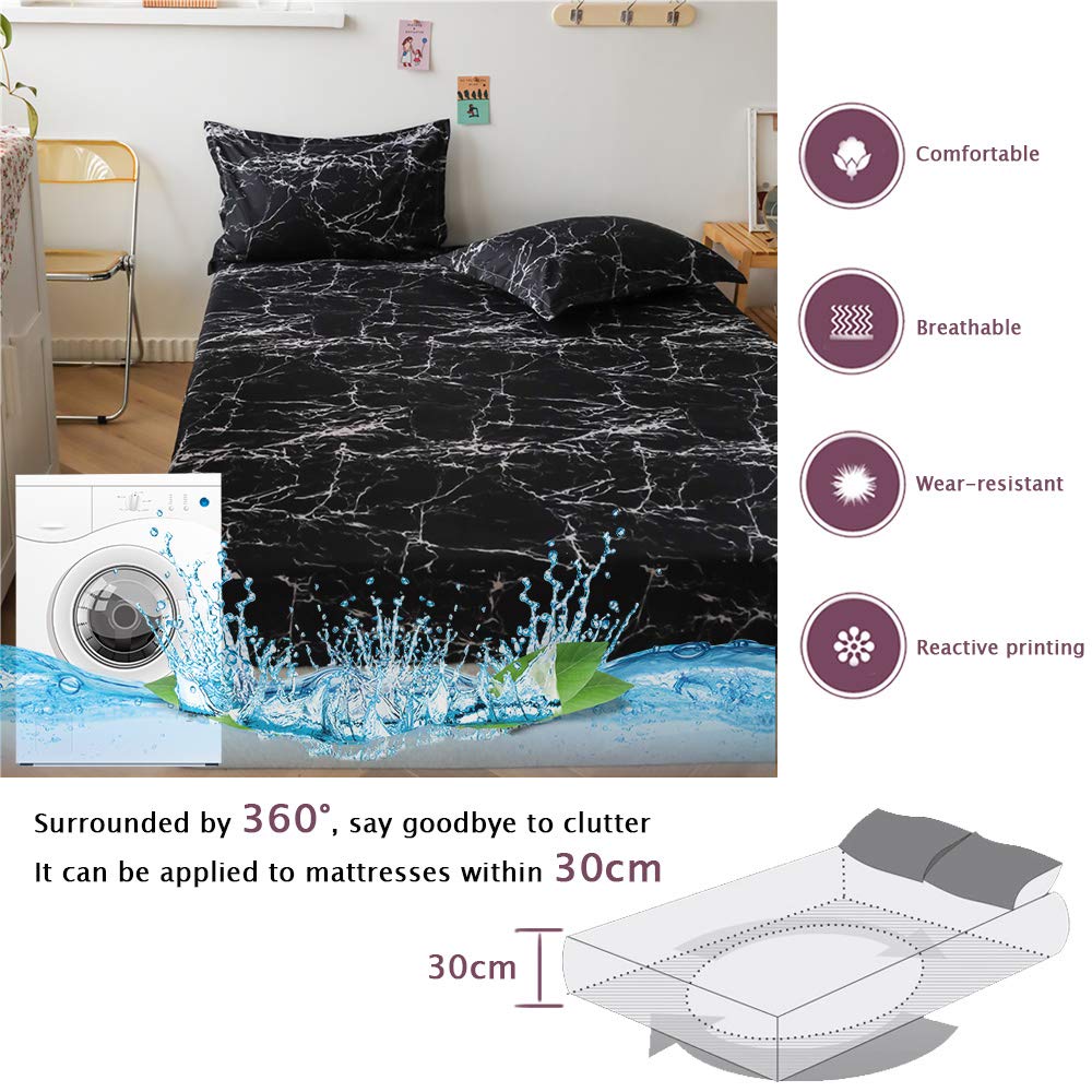 Mateju Drap Housse En Microfibre Pour Matelas 1-2 Personnes