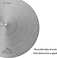 Vista 3 de EASTROCK Bajo Volumen Platillos Pack Silencio Platillos Set 5 Piezas, 14"hi-hat+16" crash+18"crash+20" ride con bolsa de platillos y fieltros