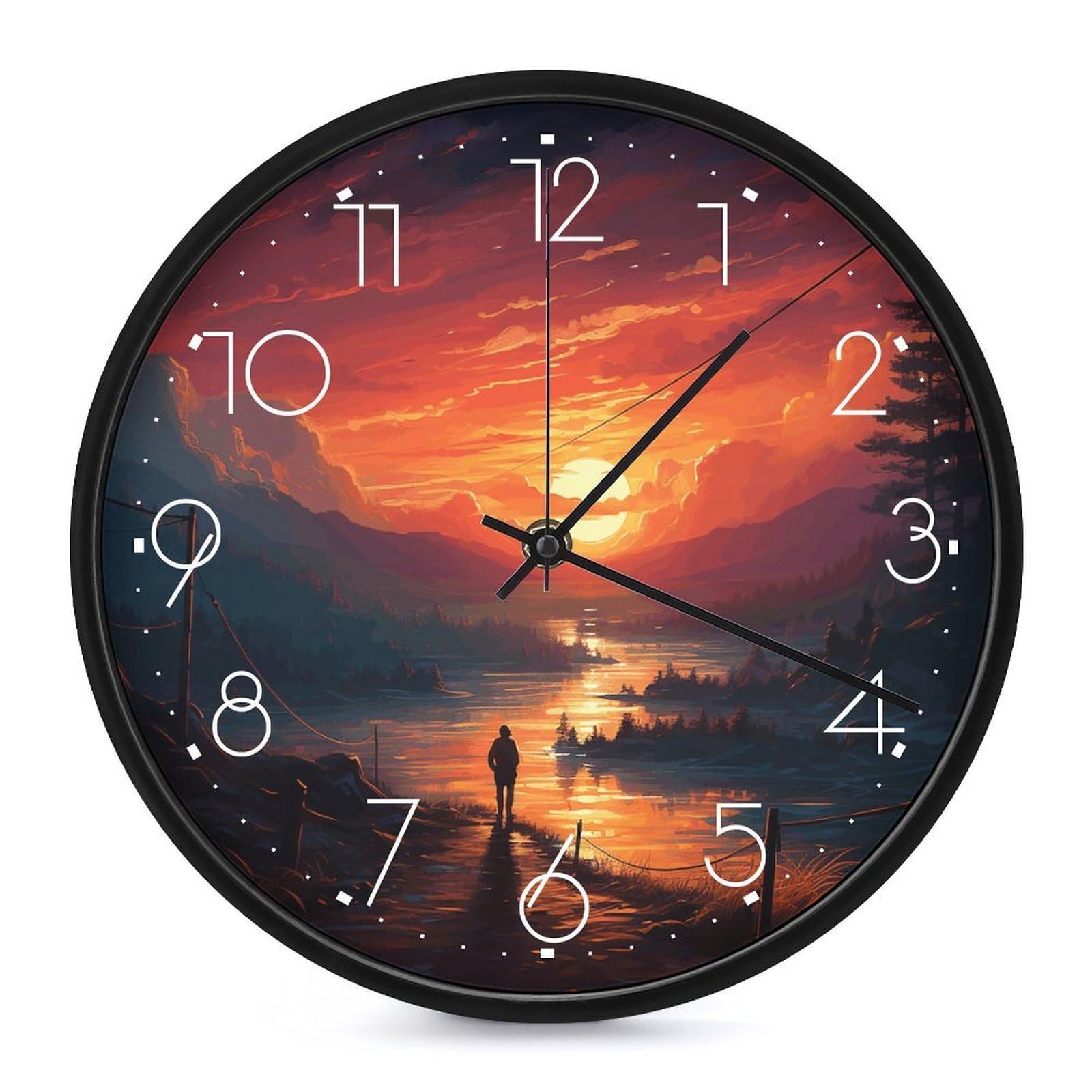 Horloge murale moderne silencieuse et pendule analogique classique de bureau