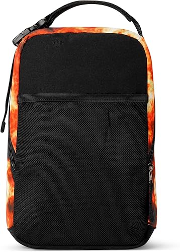 Miniatura 2 de Choco Mocha Lonchera para niños, lonchera portátil y reutilizable para la escuela, bolsa de almuerzo aislada roja para niños (bola de fuego)