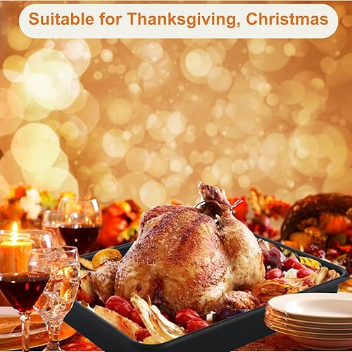 Miniatura 5 de Molde rectangular para tartas, juego de sartenes profundas antiadherentes, 91113 pulgadas, bandeja para hornear de grosor resistente para horno