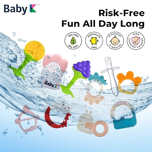 Miniatura 8 de BABY K Juego de juguetes para la dentición Pink Set B  Manopla de dentición del bebé y rueda de la noria juguetes para la dentición del bebé