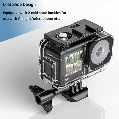 Miniatura 3 de Osmo Action 5 Pro/Action 4/Action 3 - Carcasa impermeable para buceo, 197 pies, con insertos antivaho para DJI Osmo Action 5 Pro/4/3, accesorios