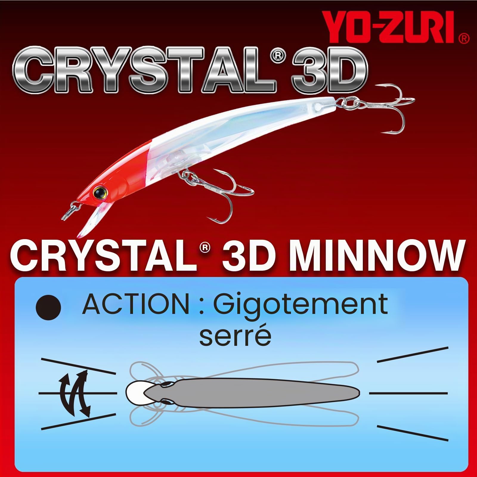 'Yo-Zuri Crystal 3D (F) 90Mm 3-1/2'' Minnow, Real Mullet'