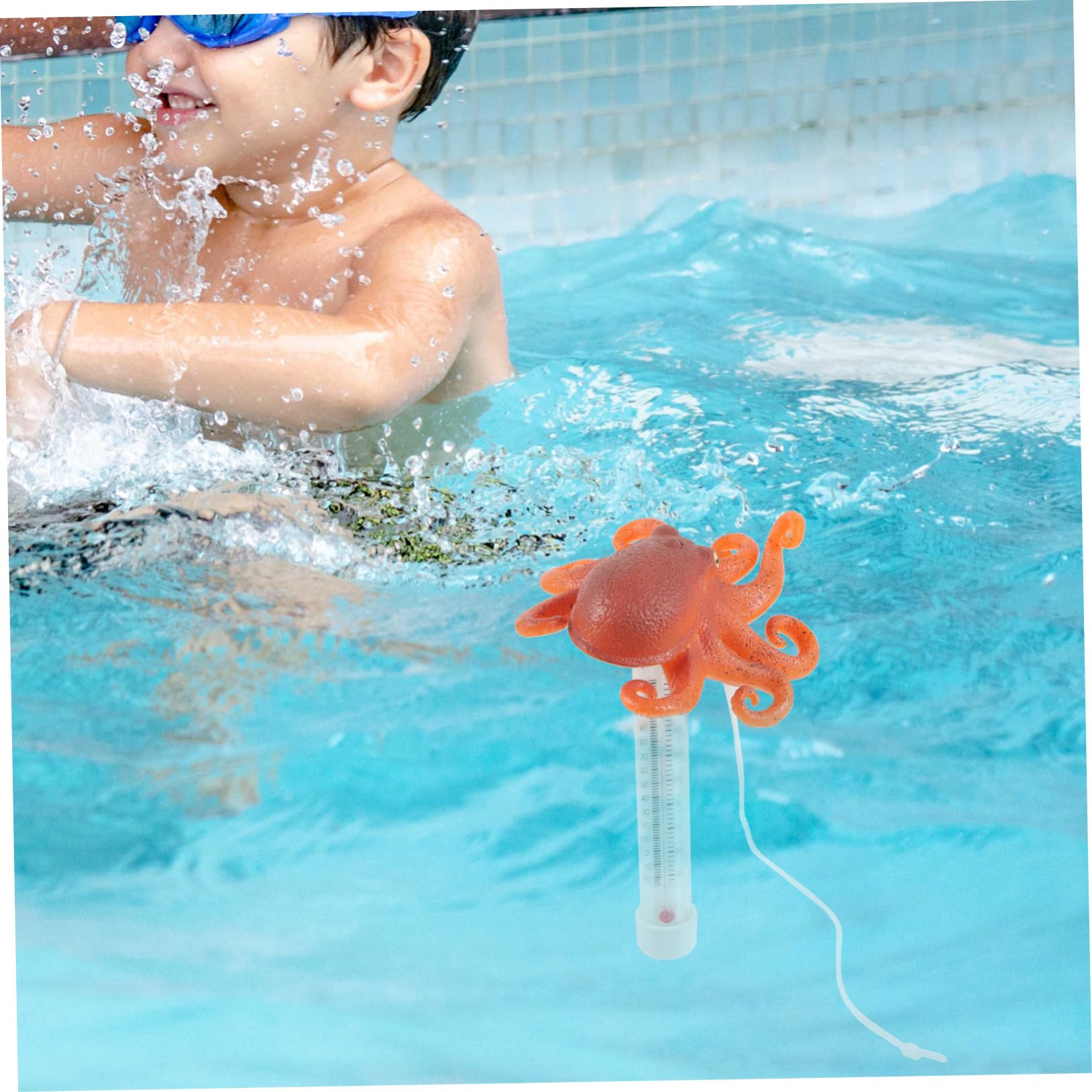 KOMBIUDA Termometro Celsius e Piscina per Misurazione Plastico Galleggiante in Temperatura Rapida Gradi Fahrenheit Acqua per Stagni e Vasche Idromassaggio