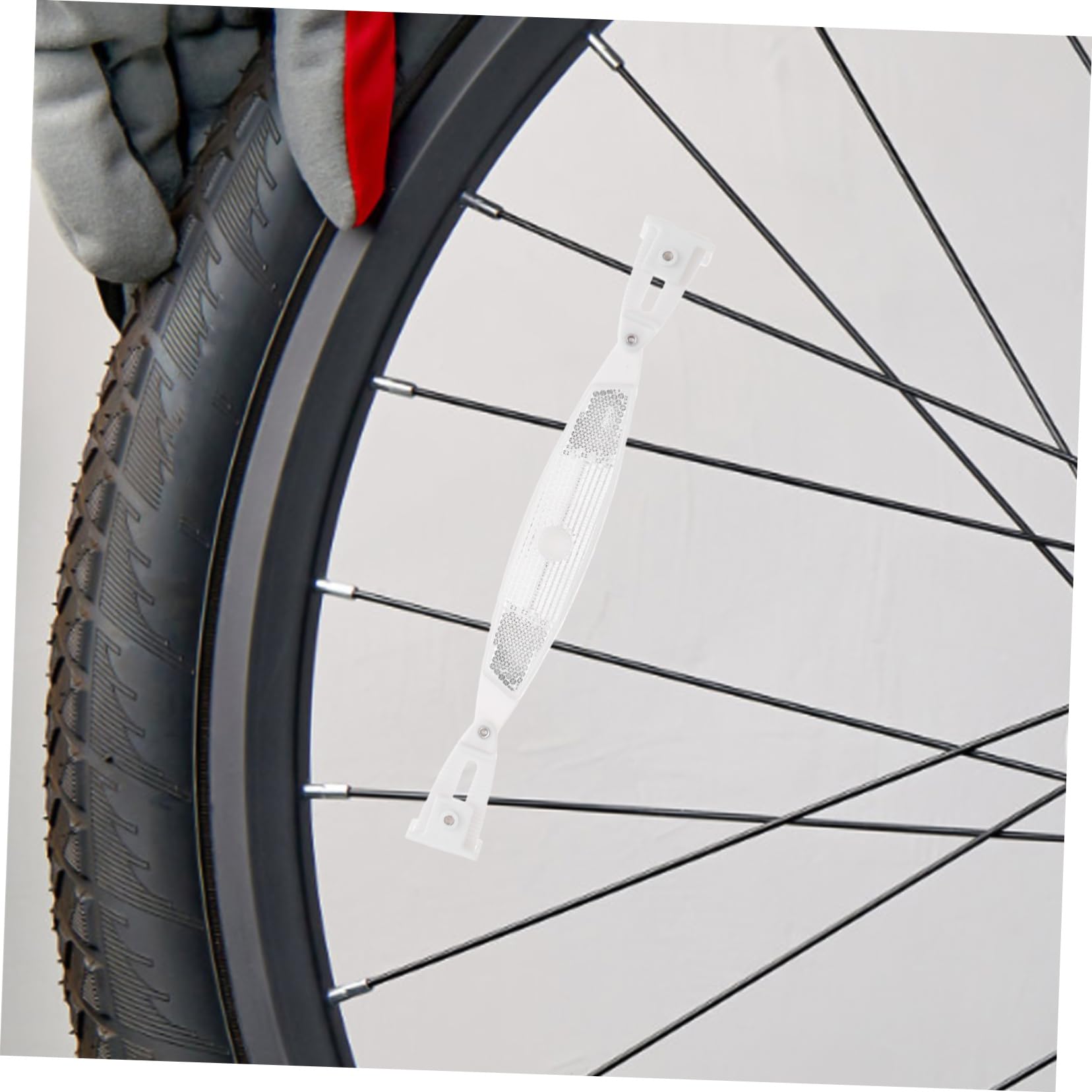 Sosoport Feuille Réfléchissante Scooter Réflecteur Frein Vélo Rayons Plastique D'ingénierie Silver