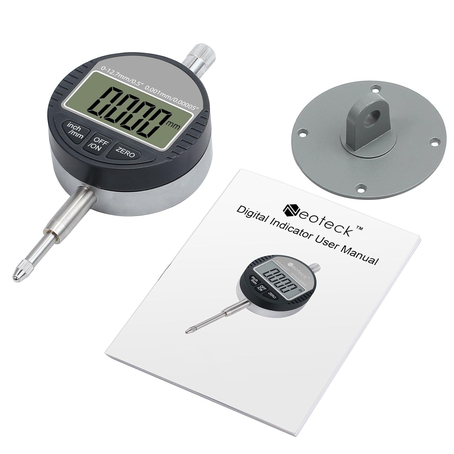 Up To 40% OFF Neoteck DTI Digital Dial Indicator 0.5''/12.7mm, High Resolution: 0.00005''/ 0.001mm, Digital Probe Indicator Dial Test Gauge