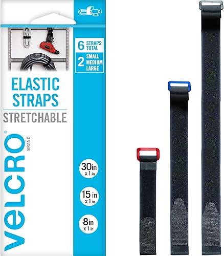 Miniatura 5 de VELCRO Brand Paquete de correas de cable y correas elásticas para cincha