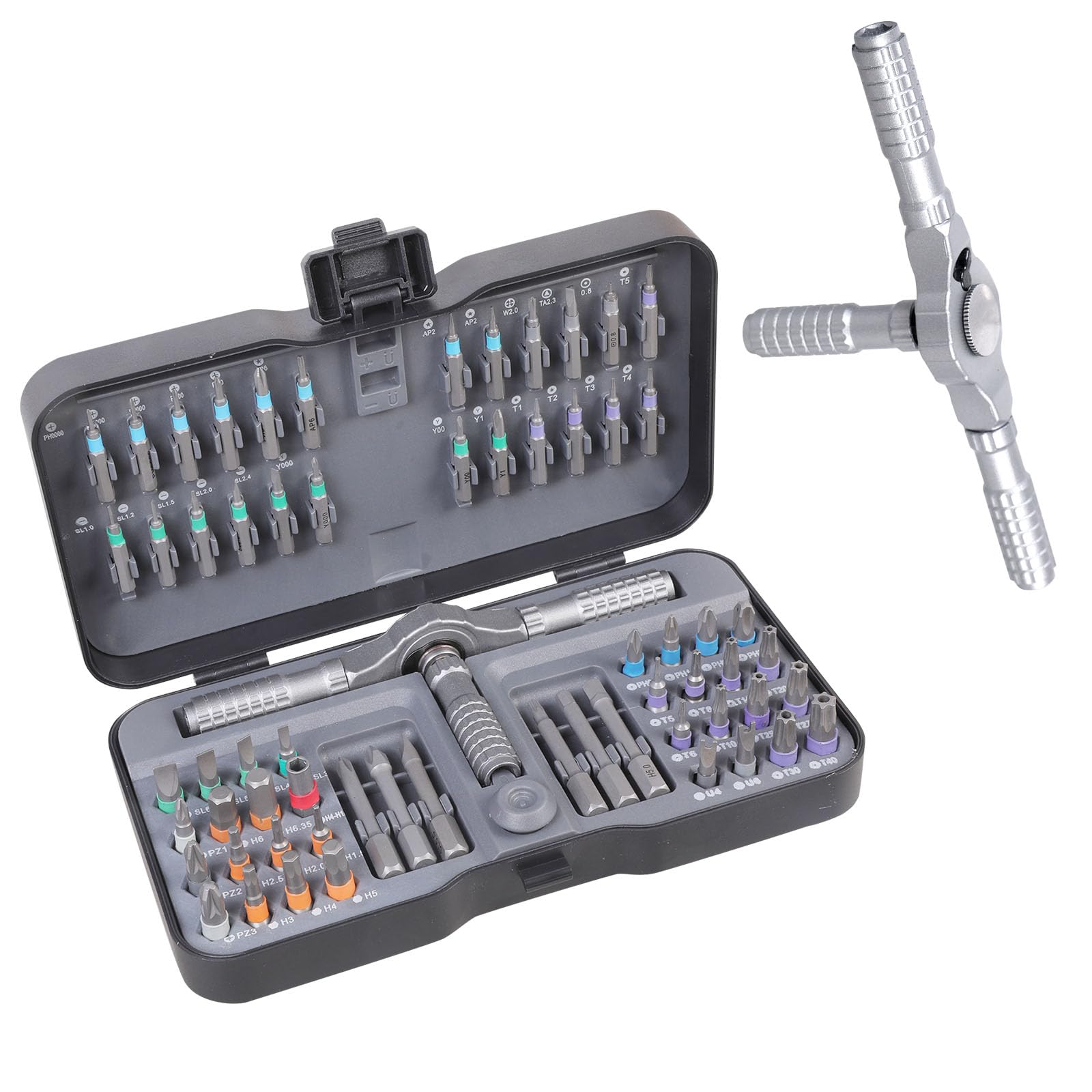Strong 66 in 1 Twist Screwdriver Set Adjustable Handle for Tight Sectors Home and Expert Use Screwdriver Collection Accuracy Set