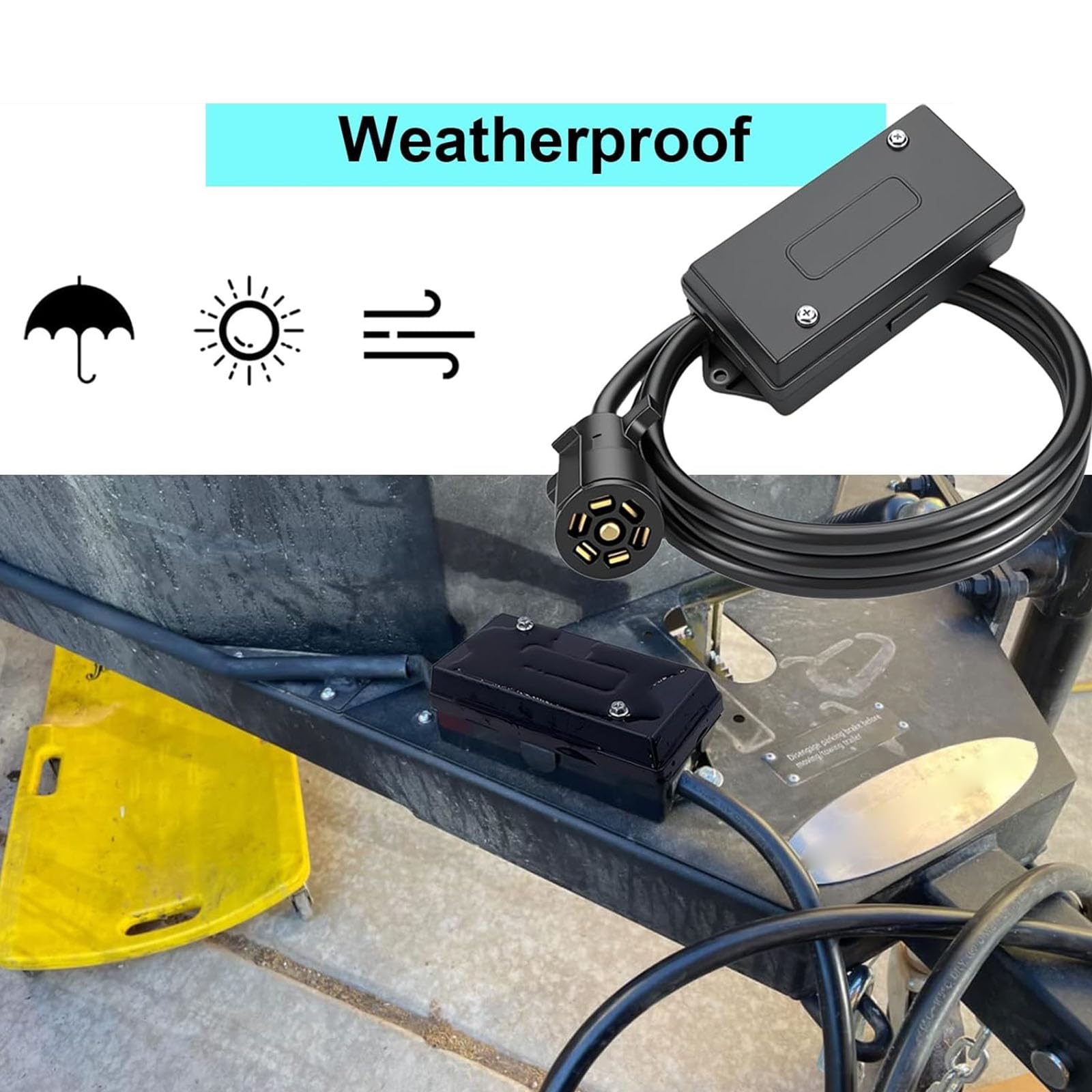 Arnés de Cables para Remolque Cores con Conector Impermeable Cableado General para Remolque de 7 Hojas para conexión de Remolque Estable Cableado de luz indicadora