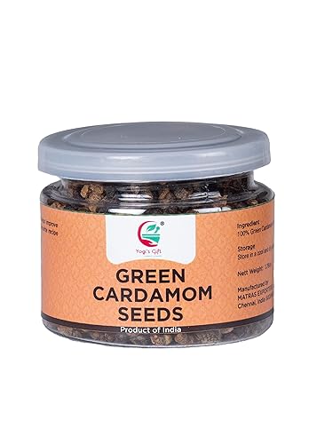 Yogi's Gift ® - Semillas de cardamón ricas frescas y fragantes | 1.76 onzas / 1.76 oz | Ideal para café, té, postres y productos horneados por