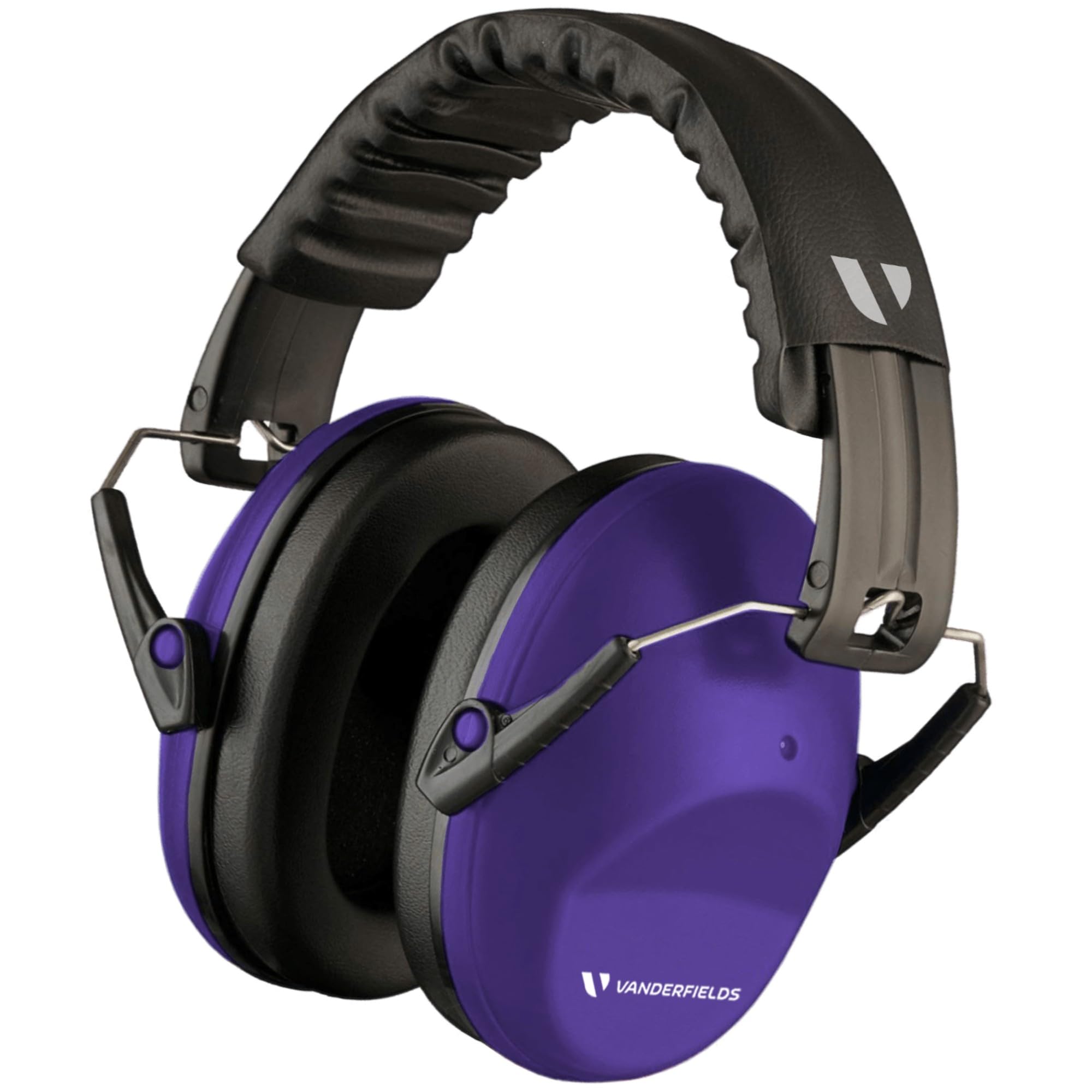 Vanderfields Premium Ear Defenders - Hearing Protection Earmuffs - Broad Spectrum Sound Reduction 33.2dB at 2K Hz Noise Cancelling - Headset Noise Cancellation Adults and Teens - Purple Power