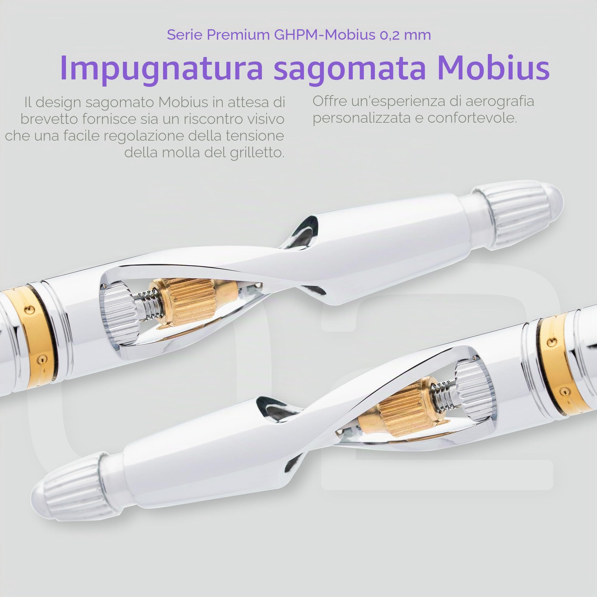 Gaahleri Aerografo Premium Series GHPM-Mobius 0,2 mm