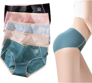 [WindTour] レディース ショーツ 綿100% 女性 下着 シームレス ピュアコットン パンティ ミッドウェスト XL ＃1マルチカラー5枚