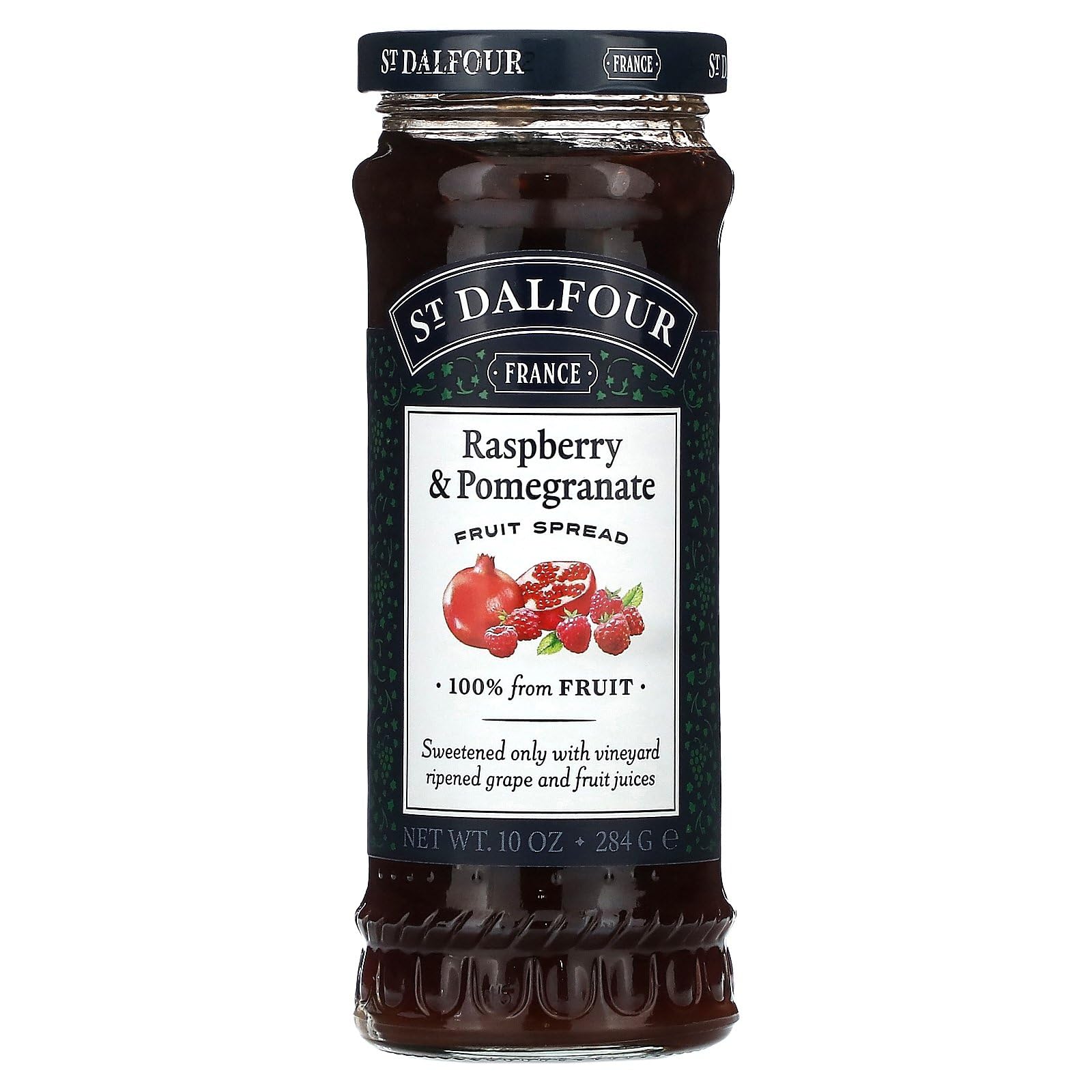 St Dalfour, Fruit Spread Red Raspberry Pomegranate, 10 Ounce