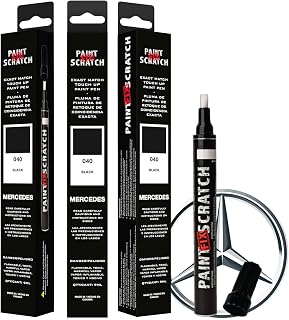 Paint Scratch Fix® Exact Mercedes Touch Up Paint For Mercedes Black 040, Car Paint Pen, Auto Marker For Scratches, Fixed Keyed Car And Stone Chips, Manufacturer Exact Color Code Match, (MERECEDES - Black - 040)