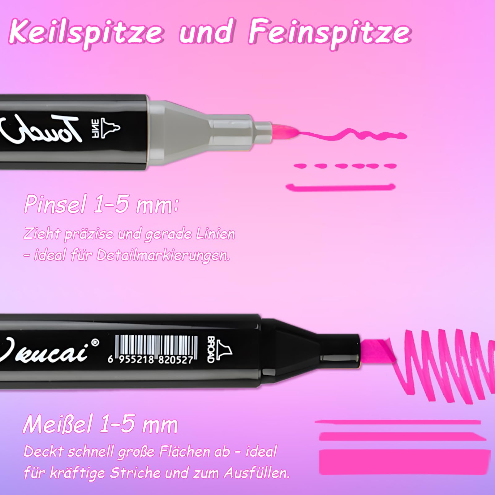 Alkohol Marker, 120 Farben Doppelseitiger Alcohol Marker Stifte Set Doppelpinselspitze, Permanente, alkoholbasierte Farbstifte für Erwachsene, Künstlerbedarf, Geschenkidee für Illustratoren