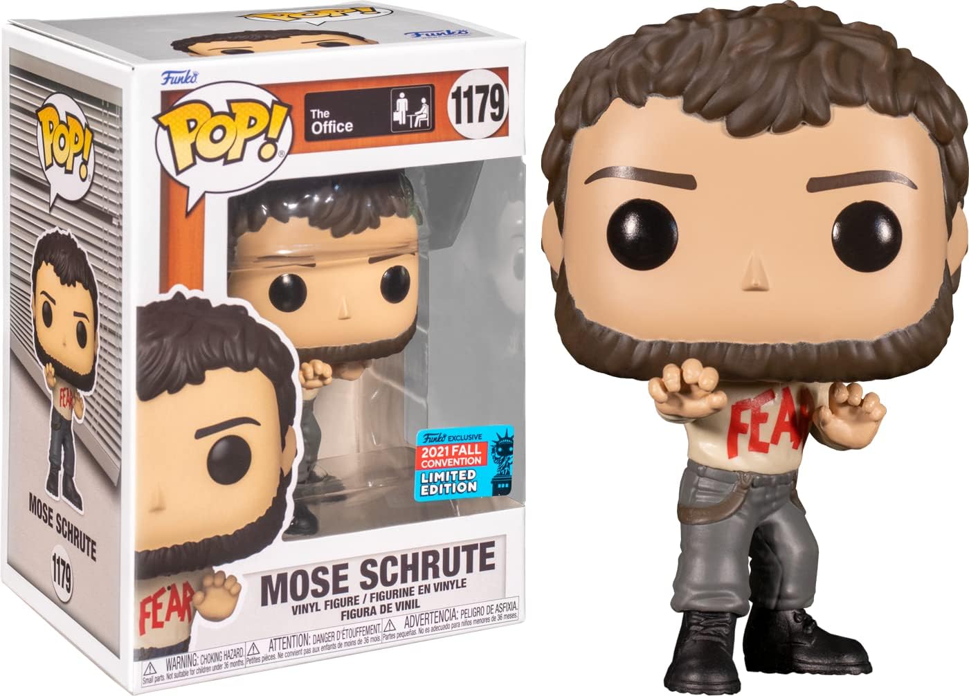 POP Funko! The Office Mose Schrute NYCC Fall Covention 2021 Exclusive, 58627, 3.75 inches