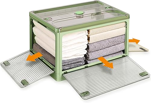 Miniatura 1 de ACPOP Cubo de almacenamiento plegable de plástico de gran capacidad bolsa de almacenamiento de ropa con diseño de mano en ambos lados para mantas