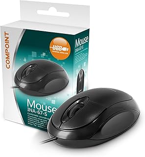Dynamode Wired USB 2.0 Computer Mouse - 1000 DPI Ambidextrous Optical Mice with 3-Buttons & Scroll Wheel Compatible with Windows PC, Desktop, Laptop, Mac - Black Plug & Play PC Mouse with 1M Cable