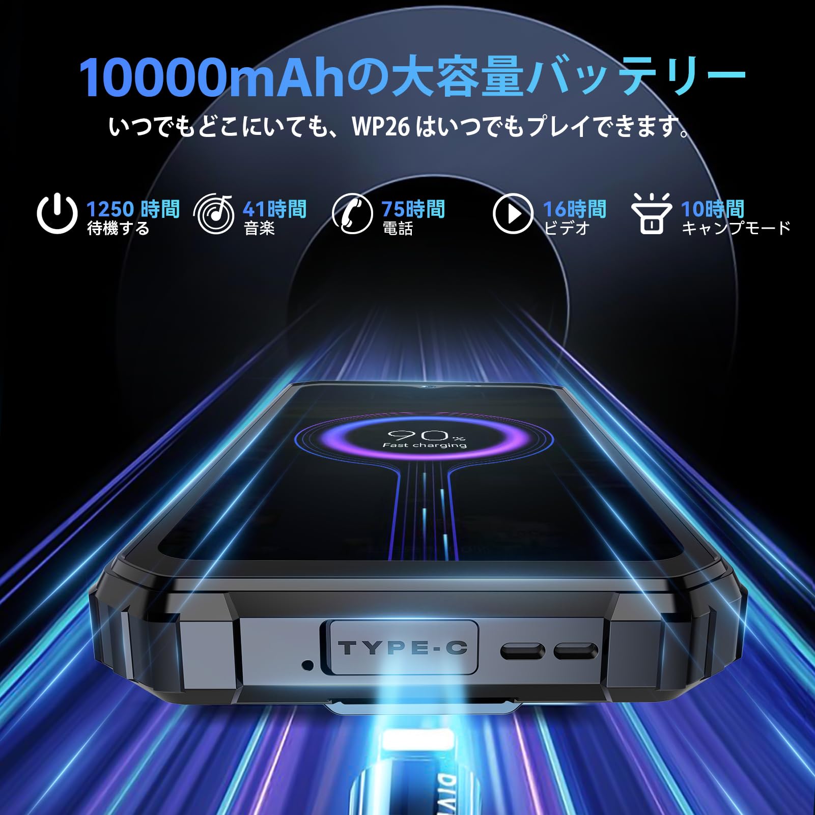 Amazon | Android13 スマホ 本体 OUKITEL WP26 SIM フリースマホ本体 