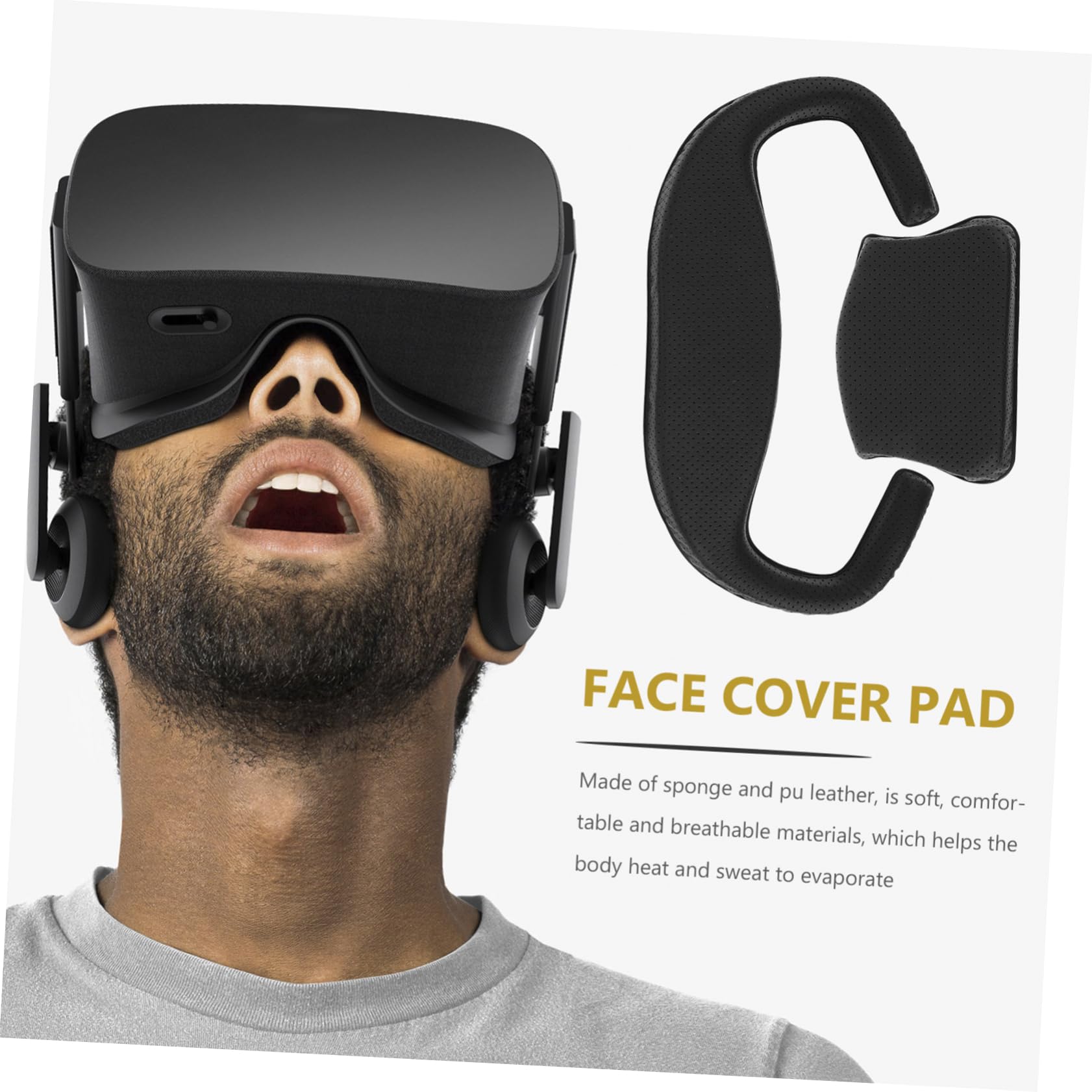 NUOBESTY 1Juego Cojín Facial VR de Sudor de Bloqueo para Crystal Accesorio de Virtual Instalación Rápida y Duradera