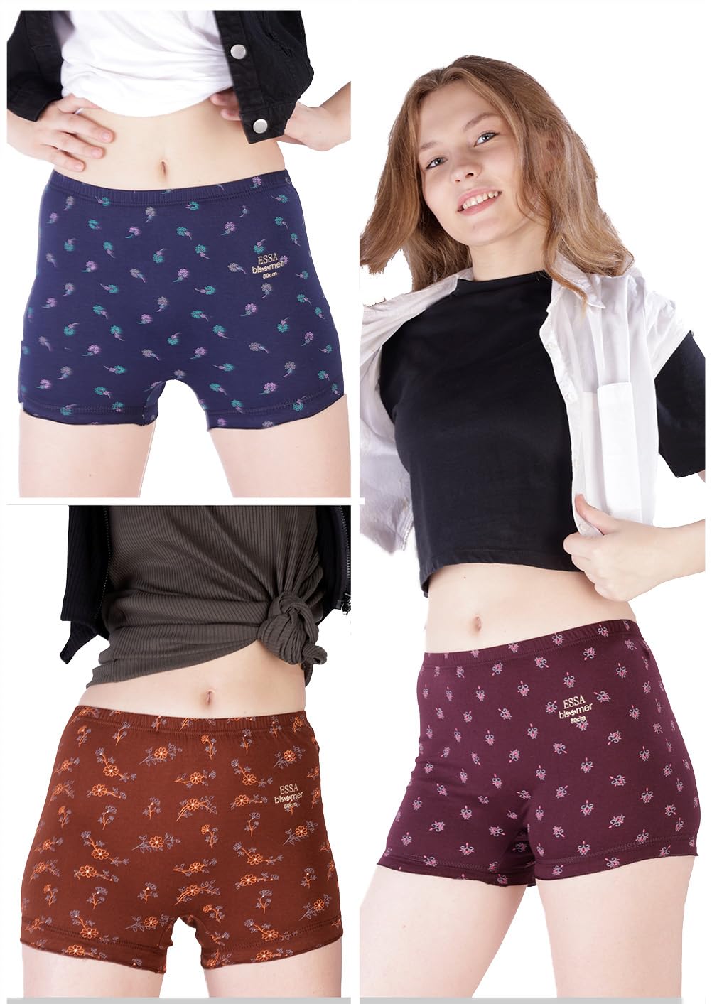 Women’s Bloomer Print Cotton Panty Combo | Full Coverage, Skin-Friendly, Breathable, Moisture-Wicking Innerwear, Underwear, Lingerie-image-44