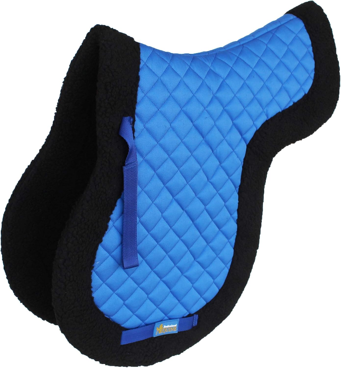 CHALLENGER Horse Saddle Pad English Contoured Quilted Fleece Shock Absorbing Blue 72142RB