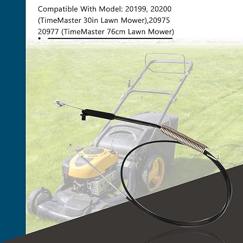 Miniatura 3 de 133-8158 Cable de freno compatible con cortacésped Toro Timemaster de 30 pulgadas, compatible con modelos 20199 20200 20975 20977, repuesto 120-6243