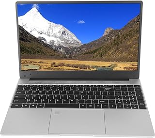 Laptop, Tela FHD de 15,6 Polegadas, 11ª Geração para Processador Intel Quad Core N5095, para Gráficos Intel UHD, DDR4 de 16 GB, Desbloqueio por Impressão Digital, para Windows 10 (256 GB plugue da ue)