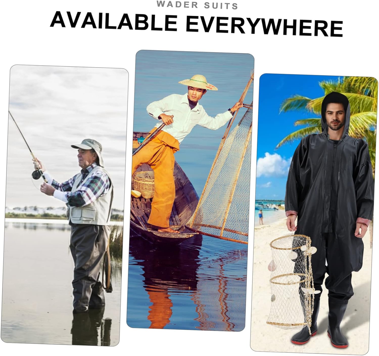 BESPORTBLE 1pcs Men Women Fishing Waders Full-body Suits for Outdoor Diving Hunting and Wading Quality Knitted Ground-gripping Traction