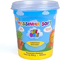 UTIGUTI Massinha Soft Massa para Modelar Pote 500gr, Cor Azul Claro