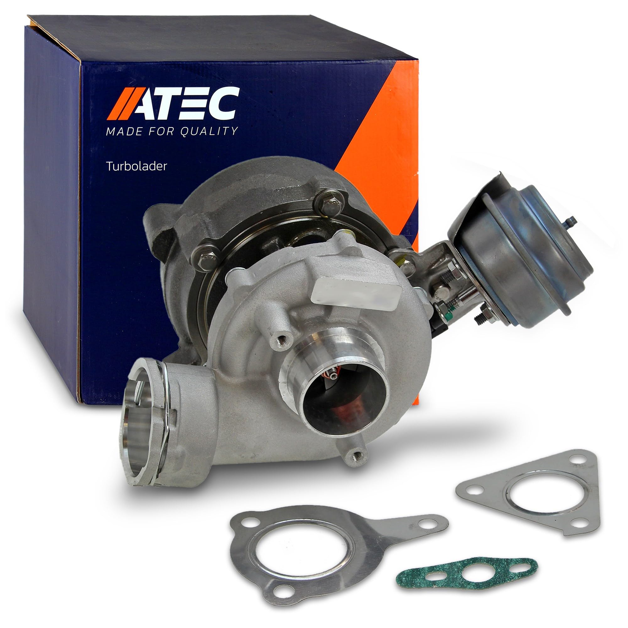 ATEC Germany 1x Turbocompresor incl. Toma de vacío, compatible con AUDI A4 B6, A4 B7, A6 C5, A6 C6, SKODA SUPERB I (3U4), VW PASSAT B5.5 (3B3), PASSAT B5.5 Variant (3B6)